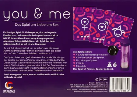 You & Me Czech Edition Couple's Game - 90 Activity Cards, Board Set