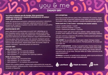 You & Me Couples Game Polish Edition - 90 Creative Activity Cards