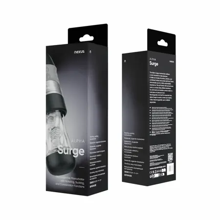 Nexus Alpha Surge Rotating & Suction Intimate Machine Black