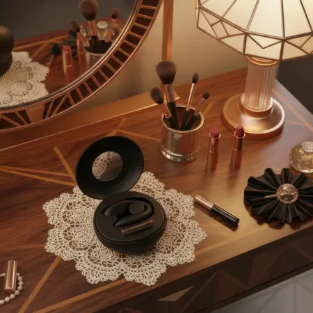 Rosy Gold C-Shape Black, višezonski vibrator sa luksuznom kutijom za punjenje
