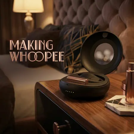 Rosy Gold C-Shape Black, višezonski vibrator sa luksuznom kutijom za punjenje