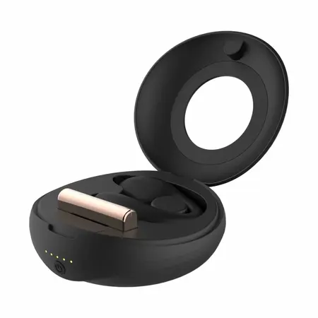 Rosy Gold C-Shape Black, višezonski vibrator sa luksuznom kutijom za punjenje