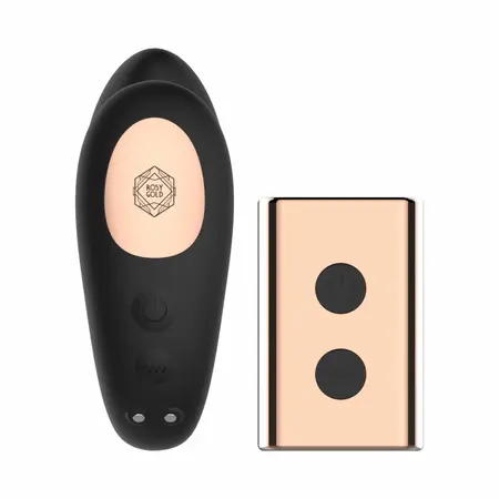 Rosy Gold C-Shape Black, višezonski vibrator sa luksuznom kutijom za punjenje