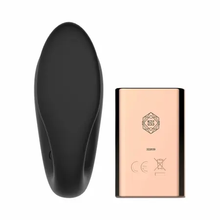 Rosy Gold C-Shape Black, višezonski vibrator sa luksuznom kutijom za punjenje