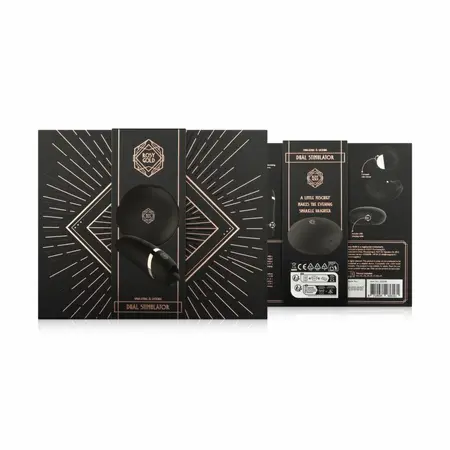 Rosy Gold Licking Stimulator Black sa premium kutijom za punjenje, kompaktni dizajn