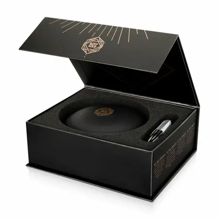 Rosy Gold Licking Stimulator Black sa premium kutijom za punjenje, kompaktni dizajn