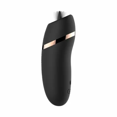 Rosy Gold Licking Stimulator Black sa premium kutijom za punjenje, kompaktni dizajn