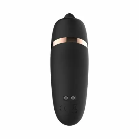 Rosy Gold Licking Stimulator Black sa premium kutijom za punjenje, kompaktni dizajn