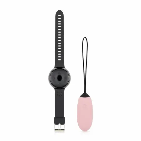 LUV EGG Pink bežični silikonski intimni stimulator sa daljinskim upravljačem u obliku sata