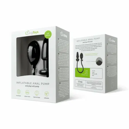 EasyToys Inflatable Anal System Black sa podesivom veličinom i ventilom za ispuštanje vazduha