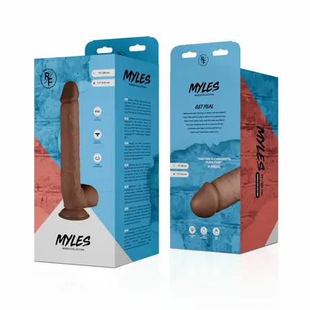 Real Fantasy Myles intimni model 28 cm savitljivi PVC sa vakuum postoljem