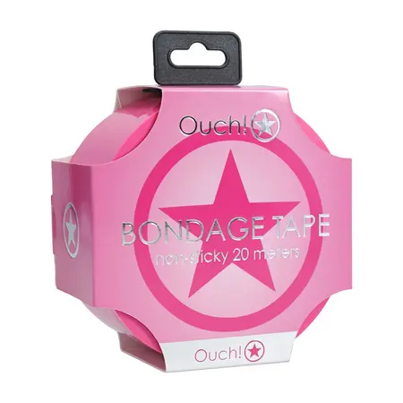Ouch! PVC traka bez lepka 20m roze, višenamenska nelepljiva traka u rolni