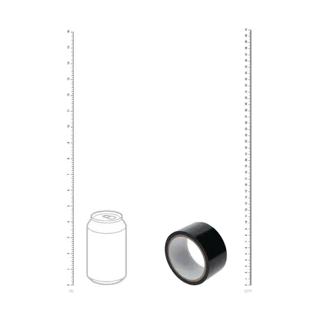 Ouch! PVC bondage traka bez lepka 20m crna, višekratni sistem za vezivanje
