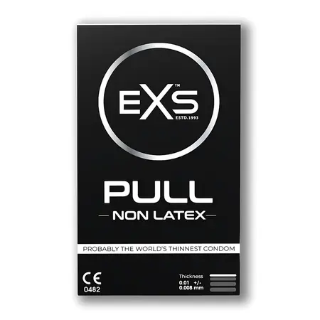 EXS Pull kondomi bez lateksa, pakovanje od 3 komada, ultra tanki hipoalergijski dizajn
