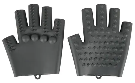 Pipedream Magic Hands Silicone Massage Gloves Grey One Size