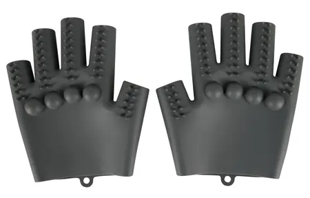 Pipedream Magic Hands Silicone Massage Gloves Grey One Size
