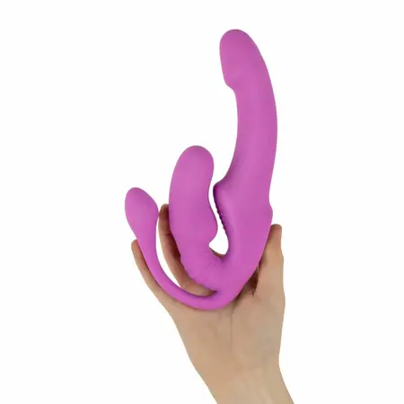Teazers Strapless Pink intimni sistem sa duplim čepom i daljinskim upravljačem