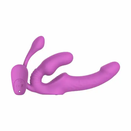 Teazers Strapless Pink intimni sistem sa duplim čepom i daljinskim upravljačem