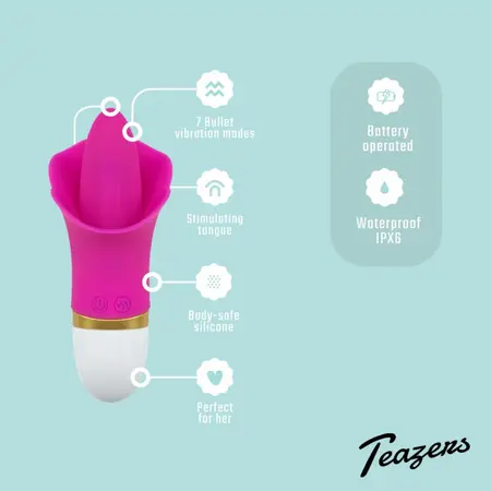 Teazers Flower Touch kompaktni silikonski vibrator roze