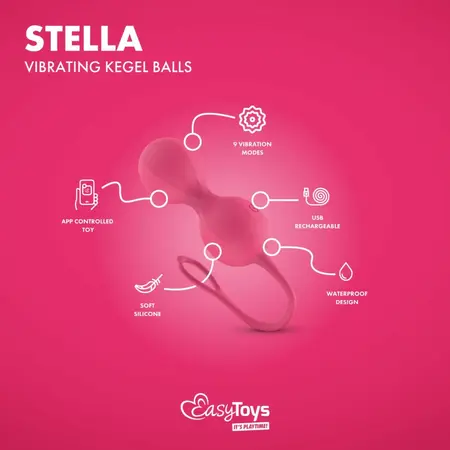 EasyConnect Stella pametni vibrirajući trenažer karličnog dna, roze
