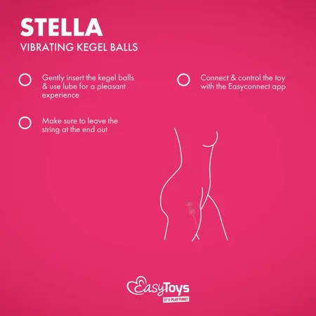 EasyConnect Stella pametni vibrirajući trenažer karličnog dna, roze