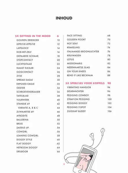 Boekenkast Kamasutra Bucketlist knjiga sa 75 ilustrovanih ideja za poze, holandsko izdanje