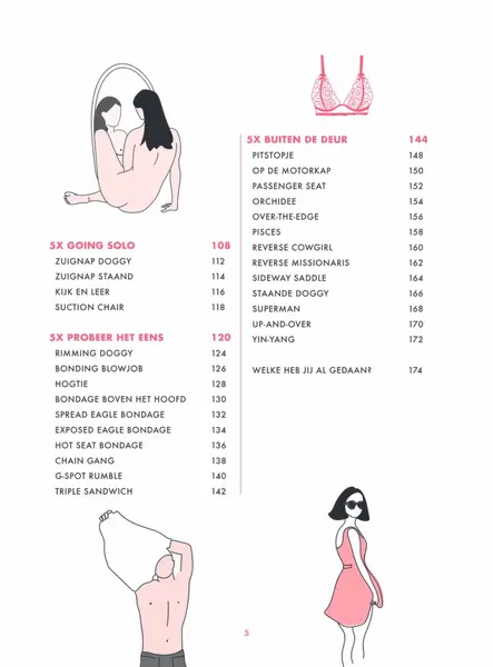 Boekenkast Kamasutra Bucketlist knjiga sa 75 ilustrovanih ideja za poze, holandsko izdanje