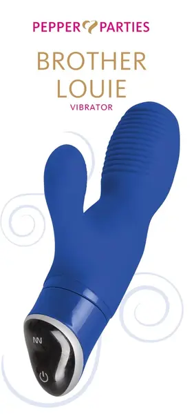 Pepper Parties Brother Louie plavi silikonski vibrator sa dva motora 18cm