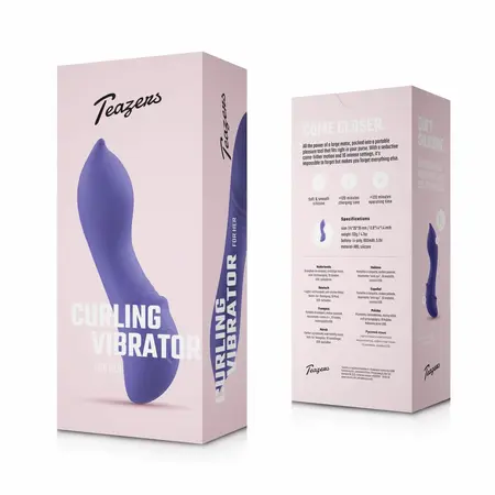Teazers Curling Mini Vibrator Midnight Violet - Compact Precision Device