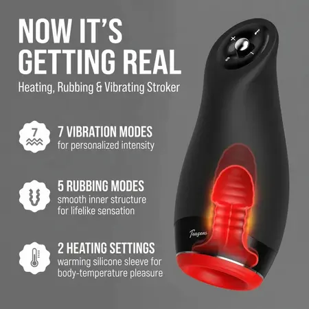 Teazers oralni stimulator sa funkcijom grejanja crni, višenamenski, ergonomski i sa zagrevanjem