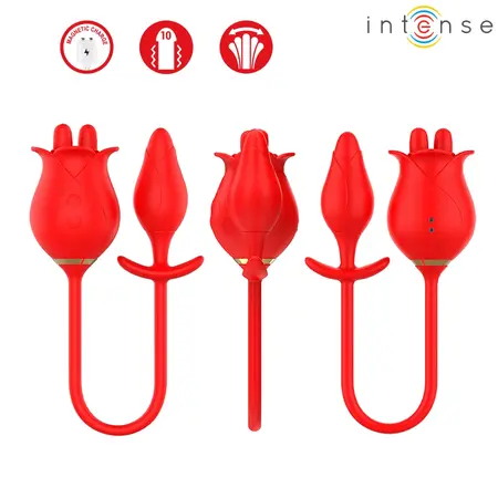 Intense Melanie dualni stimulator sa cik cak pokretima i 10 modova rada, roze