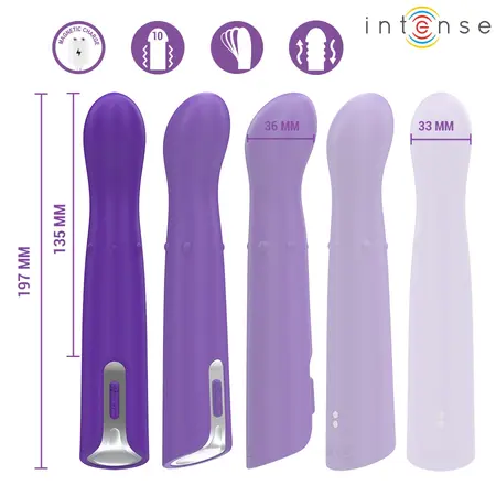 Intense Helena Up & Down vibrator sa kuglicama 13.5 cm ljubičasti