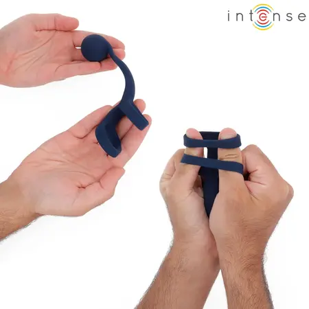 INTENSE Tyson silikonski vibrirajući prsten prečnika 3.2 cm sa 10 modova vibracije i vodootpornim dizajnom