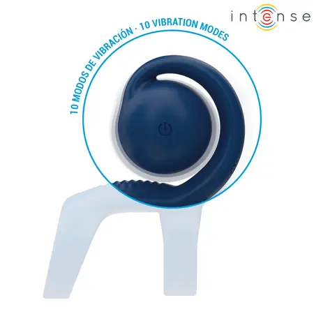 INTENSE Tyson silikonski vibrirajući prsten prečnika 3.2 cm sa 10 modova vibracije i vodootpornim dizajnom