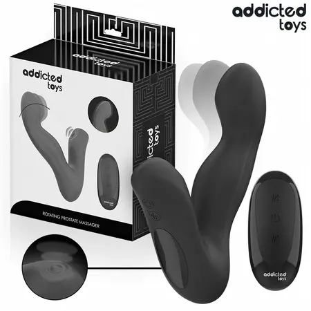 Addicted Toys Oscillating Perineal Massager Remote 10 Modes Black 147mm