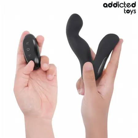 Addicted Toys Oscillating Perineal Massager Remote 10 Modes Black 147mm