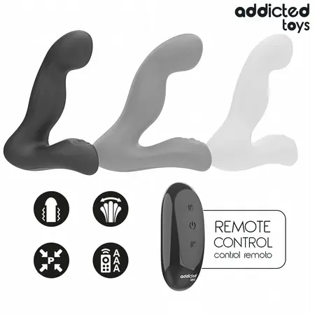 Addicted Toys Oscillating Perineal Massager Remote 10 Modes Black 147mm