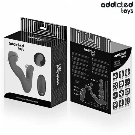 Addicted Toys Oscillating Perineal Massager Remote 10 Modes Black 147mm
