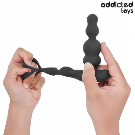 Addicted Toys rotirajući masažer prostate sa daljinskim upravljačem od crnog silikona