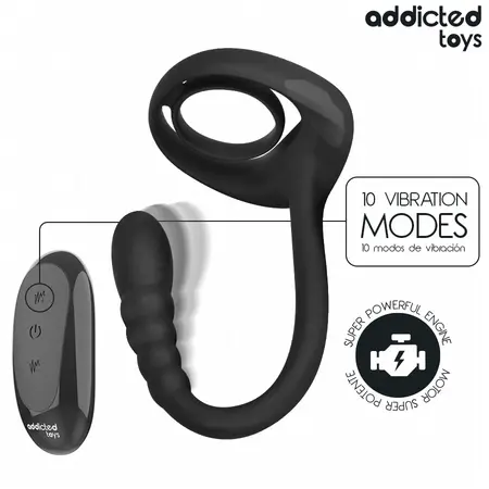 Addicted Toys P Spot prsten sa dva motora i daljinskim upravljačem medicinski silikon 215 mm