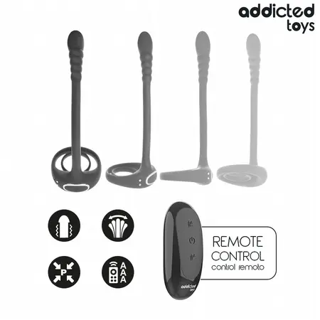 Addicted Toys P Spot prsten sa dva motora i daljinskim upravljačem medicinski silikon 215 mm