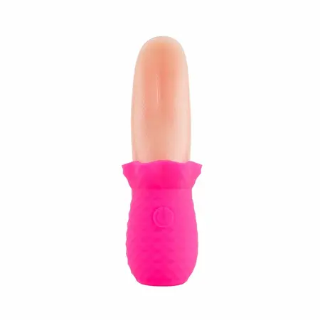 Teazers Tongue roze vibrator u obliku jezika, fleksibilni silikonski masažer za spoljašnju stimulaciju sa USB punjenjem