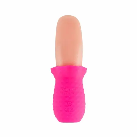 Teazers Tongue roze vibrator u obliku jezika, fleksibilni silikonski masažer za spoljašnju stimulaciju sa USB punjenjem