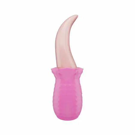 Teazers Tongue roze vibrator u obliku jezika, fleksibilni silikonski masažer za spoljašnju stimulaciju sa USB punjenjem