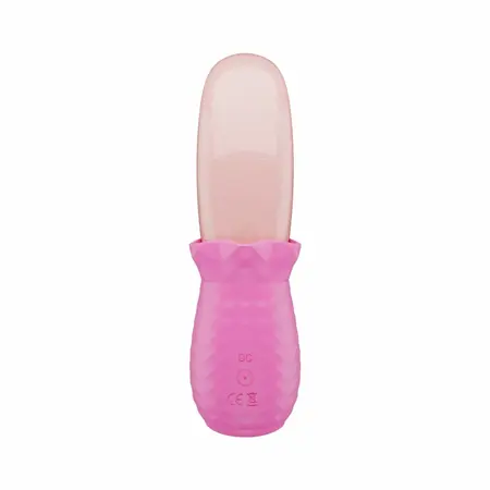 Teazers Tongue roze vibrator u obliku jezika, fleksibilni silikonski masažer za spoljašnju stimulaciju sa USB punjenjem