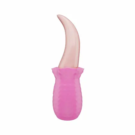 Teazers Tongue roze vibrator u obliku jezika, fleksibilni silikonski masažer za spoljašnju stimulaciju sa USB punjenjem