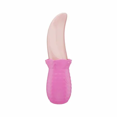 Teazers Tongue roze vibrator u obliku jezika, fleksibilni silikonski masažer za spoljašnju stimulaciju sa USB punjenjem
