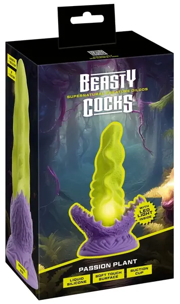 Beasty Cocks Passion Plant LED intimna igračka, 22 cm, zelena