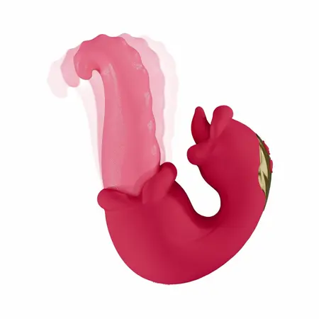 Teazers Double Tongue Pink silikonski intimni stimulator sa dvostrukim delovanjem