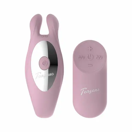 Teazers Bunny Dual-Action Couple Device with Remote, Pink, USB Rechargeable
